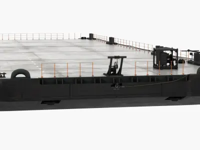 Pontoon Barge 3D model