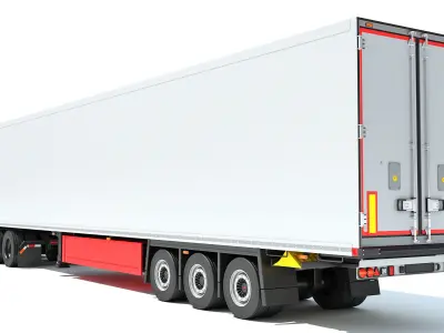 Truck with Reefer Refrigerator Trailer 3D model order