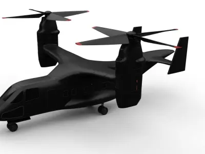 Vtol helicopter aircraft 3D model