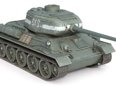 T 34 Soviet Medium Tank model Low-poly 3D model