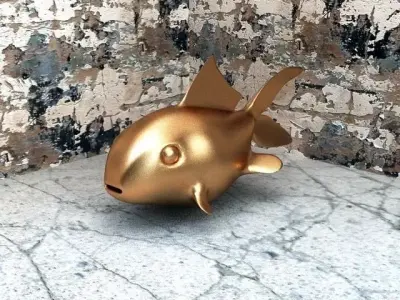Reference images for Golden fish Tutorial888 Free 3D model