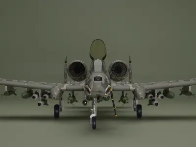 Fairchild Republic A-10 Thunderbolt II 3D model get