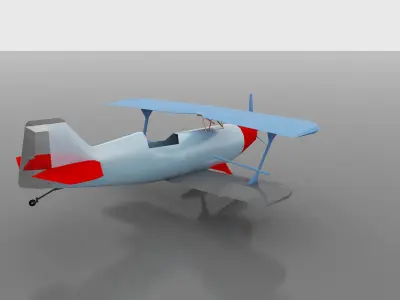 Airplane 3d Model biplane Free 3D model