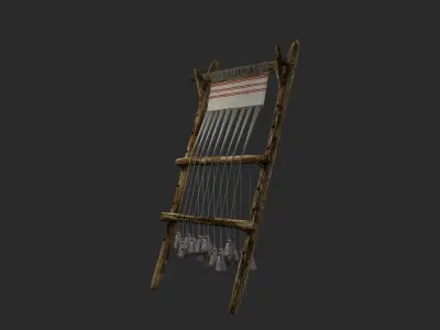 Ancient Mediterranean looming machine 3D model