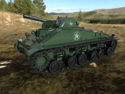 WWII Sherman Tank 3D model
