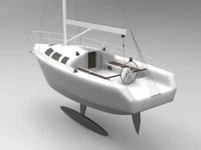Beneteau Sailing Boat 3D model