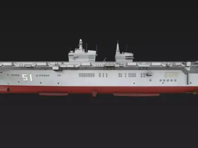 PLA  Type 076 Amphibious Assault Ships  Low-poly 3D model