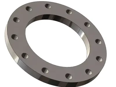 EN1092-1 PN16 Type A Plain Flange DN50-DN600 STEP IGES 3D model