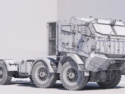Custom vehicle 6x6 made in 3d 3D model