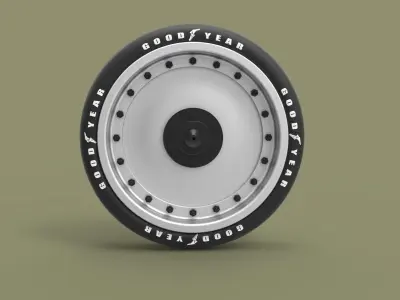 Wheel from record jet car 3D model