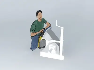 Turbine Cross-flow Free 3D model