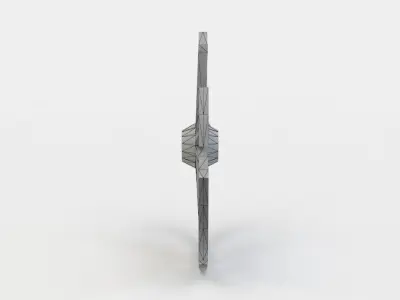 Damaged wheel Low-poly 3D model