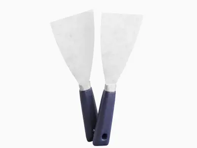 Industrial Spatula Set Low-poly 3D model