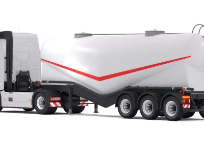 Volvo FH16 2021 With Cement Trailer 3D model