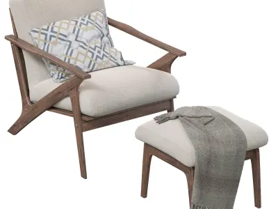 Baxton Studio Bianca Mid-Century 3D model