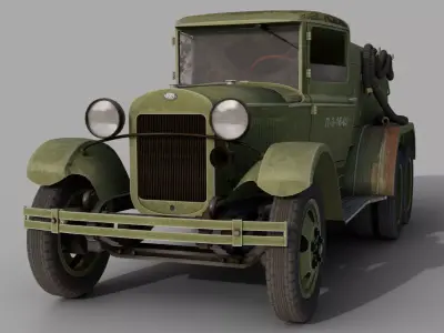 A petrol tanker based on the GAZ-AAA Low-poly 3D model