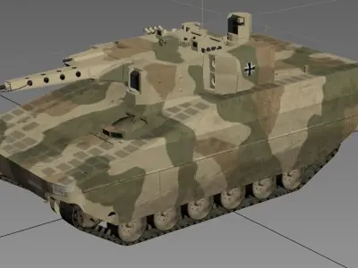 IFV Lynx  KF31 Rheinmetall armoured fighting  Low-poly 3D model