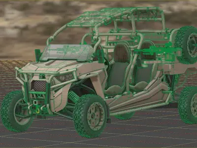 Polaris RMZR D4 with REAPR  Low-poly 3D model