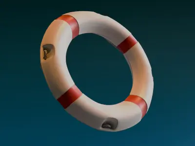 Lifebuoy Low-poly 3D model