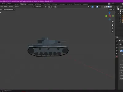 Panzer III Low-poly 3D model