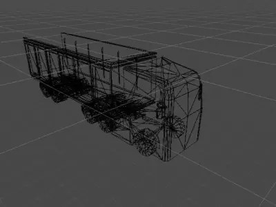 Industry Heavy Load Truck 1 Low-poly 3D model