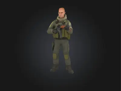 Full military set 3D model