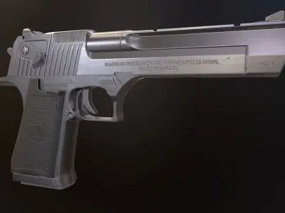 Desert eagle Low-poly 3D model 4