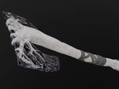 Living Wood Axe Low-poly 3D model