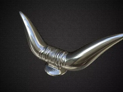 bull hood ornament 3D model