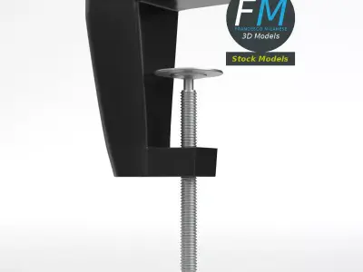 Clamp for desktop lamp 1 3D model