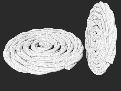 Folded Rope  Low-poly 3D model