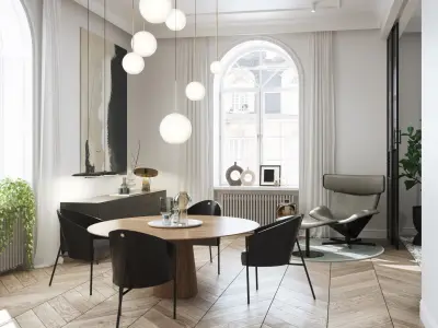  Modern Classic Interior Scene for Cinema 4D and Octane Render 