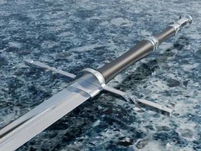 Bastard sword  Free 3D model