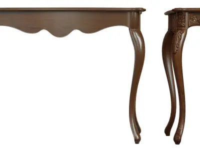 Classic side table 1000 Low-poly 3D model