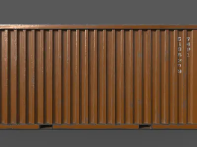 Oranges Shipping Container PBR  Low-Poly Game Ready 3D Model Low-poly 3D model