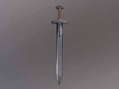 Viking Sword 02 Low-poly 3D model