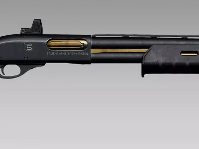 Remington 870 Low-poly 3D model