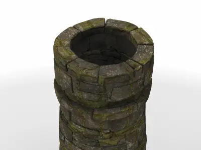 set architecture smoke tower 3D model