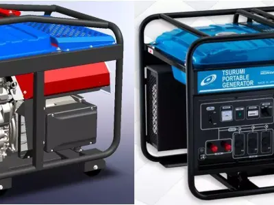 Portable gasoline generator TPG4-12000E 3D model