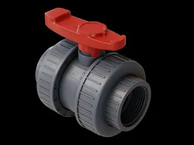 PVC Ball Valve Free low-poly 3D model