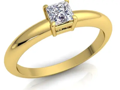 Solitaire Ring 3d Model And Render Detail  Free 3D print model