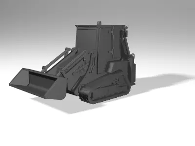 model of a crawler mini tractor JCB 3D model