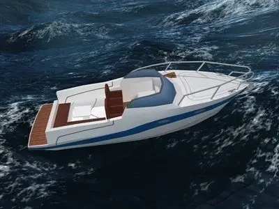 motor boat Low-poly 3D model get