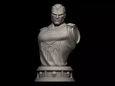 Fanart THE PUNISHER - Bust 3D print model