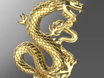 Chinesse Dragon pendant Stl for print 3D print model
