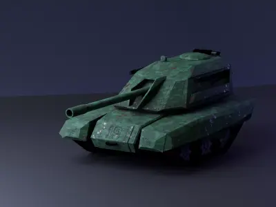 Tank Low-Poly Low-poly 3D model