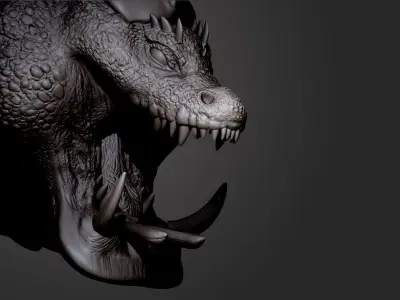 Chimera 3d model dinosaur Low-poly 3D model