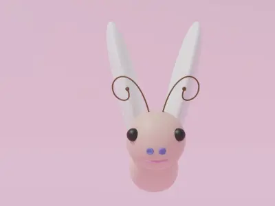Cartoon Cute Butterfly 6 3D model