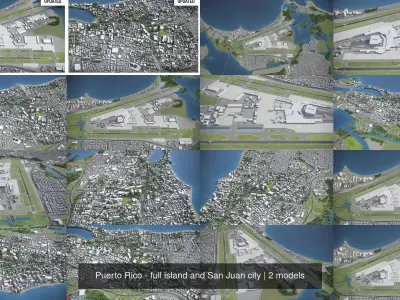 San Juan - Puerto Rico 3D Model Pack purchase