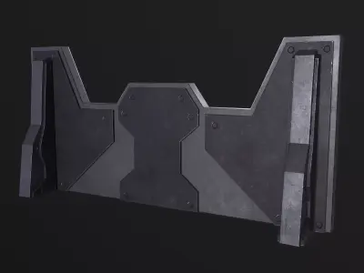 Militarry Barricade PBR Low-poly 3D model purchase
